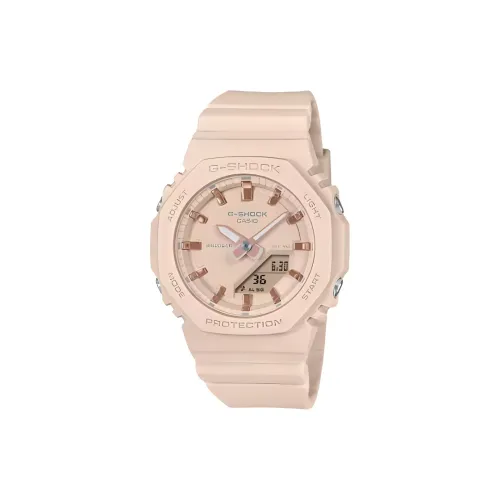 CASIO Аналоговый Цифровой Кварцевый Механизм Смольный Ремешок Часы Женские Розовый Циферблат Часов