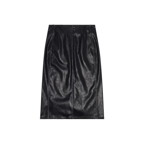 DIESEL FW23 Повседневный Длинный Юбка Женские Черный