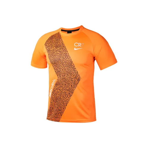 NIKE Оранжево-желтая школьная рубашка с коротким рукавом