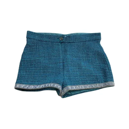 CHANEL 22P Повседневные шорты Женские Павлин Синий