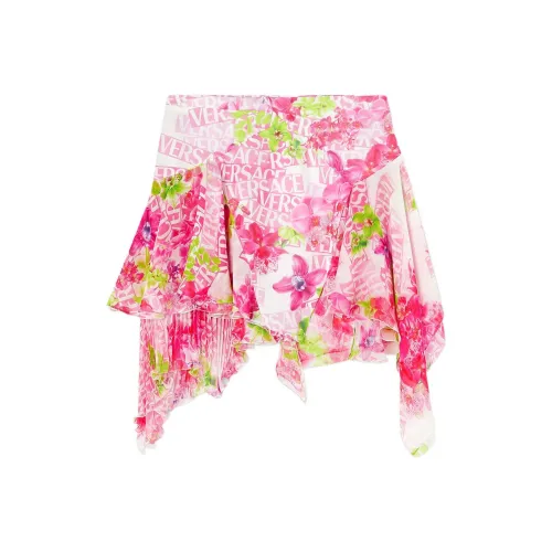 VERSACE SS23 Holiday Повседневный Длинный Юбка Женские Розовый