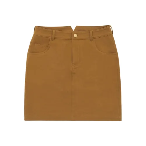 LI NING 1990 Чай Кокосово-коричневый Женские Повседневные Короткие Юбки