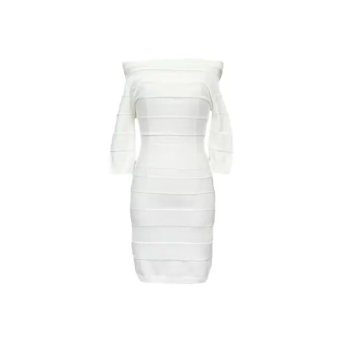 SCCREBEL OFFICIAL Длинный рукав Платье Женское Белое