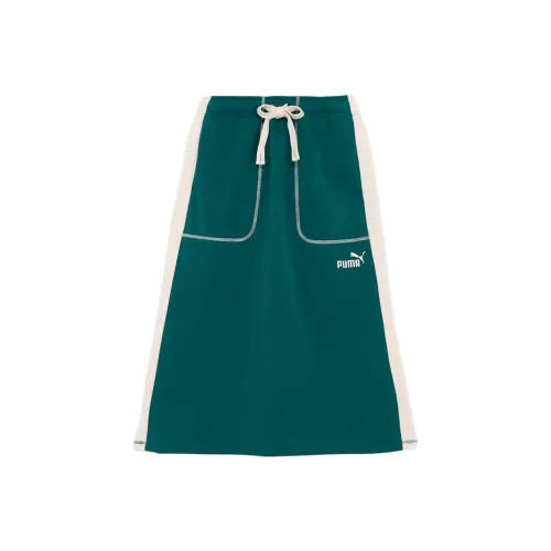 PUMA CORE HERITAGE Повседневная Длинная Юбка Женская Зеленая