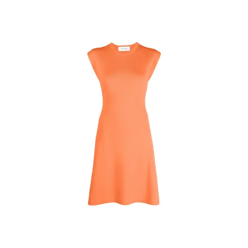 Yves Salomon Без рукавов Платье Женское Мед Цитрусово-оранжевый