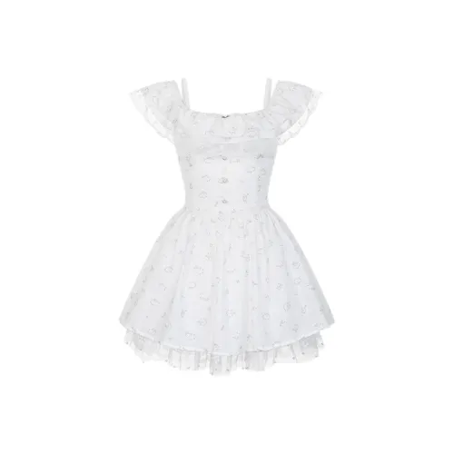 ABBY GODDESS Slip Платье Женское Белое