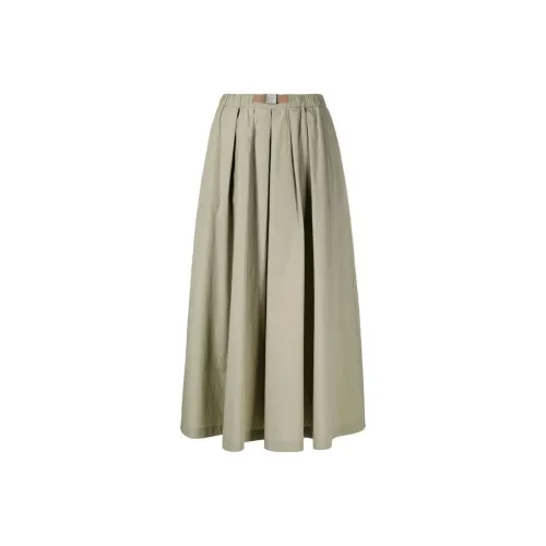 Brunello Cucinelli Хаки Женские Повседневные Длинные Юбки