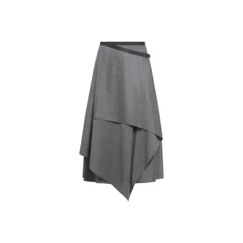 FENDI Повседневный Длинный Юбка Женские Серый