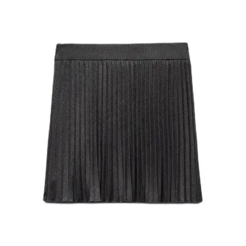ZARA Средне-серый Женские Повседневные Короткие Юбки