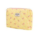 Желтый косметический мешок для хранения с бантом