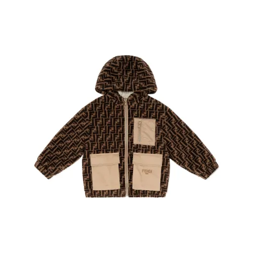FENDI Куртки и Пальто FW22 Коричневый Детский