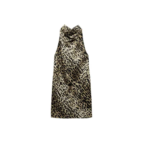 ZARA Без рукавов Платье Женское Многоцветное