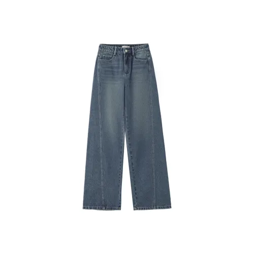 Giordano 62 Vintage Деним Синий Женские Джинсы