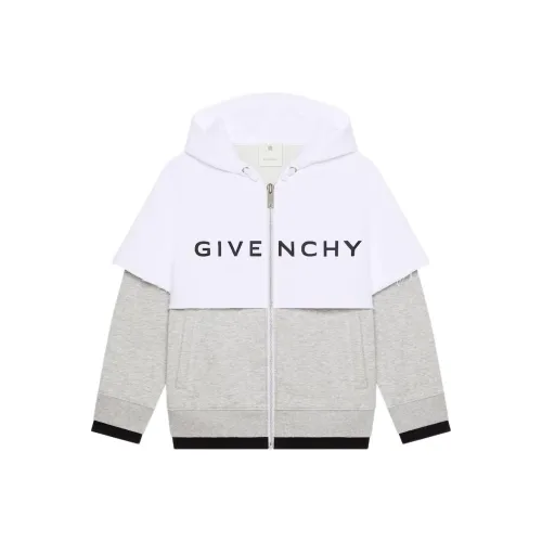 GIVENCHY Куртки Пальто Детская одежда Layer Толстовка В флисе Серый Белый Детский