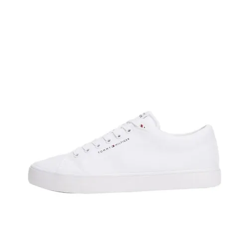 Tommy Hilfiger TRAINERS Низкий Топ Скейтборд Кроссовки Мужские Белые