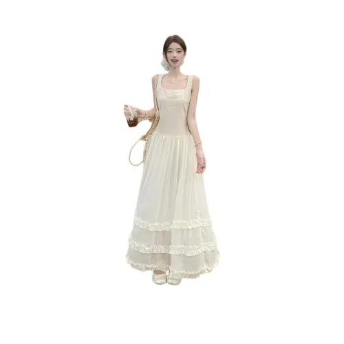 MORii Slip Платье Женское Абрикос