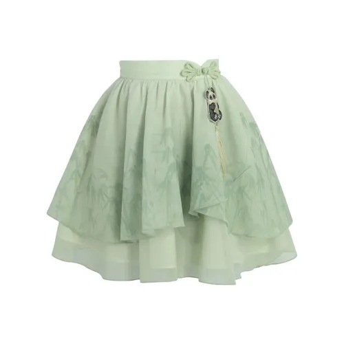Snbl Зеленая Женская Повседневная Короткая Юбка