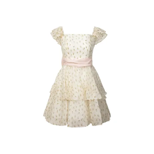 Seeeemi Без рукавов Платье Женское Цветочное Цвет