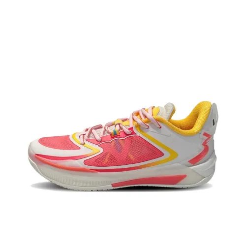 361° Амортизация Поддержка Низкий Топ Баскетбольные Кроссовки Мужские Белый Красный