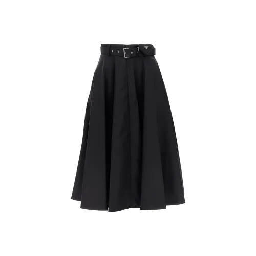 PRADA Черные Женские Повседневные Длинные Юбки