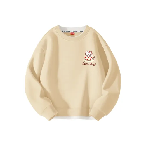 Хелло Китти Толстовка Tee Чашка K Абрикосовый Серый Детский