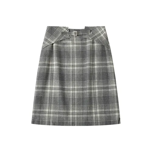 CYCLE DOCUMENT Повседневные короткие юбки Женские Серый клетка