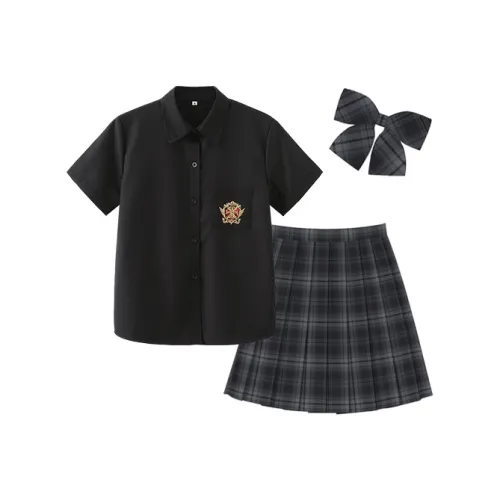 Dulading Плиссированная юбка UNIFORM Комплект Женский Черный