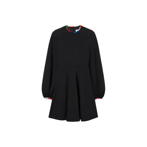 EMILIO PUCCI Iride Принт Мини Платье Длинный Рукав Платье Женское Черное