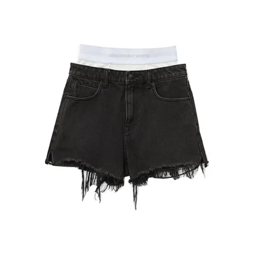 alexander wang Серые Женские Джинсовые Шорты