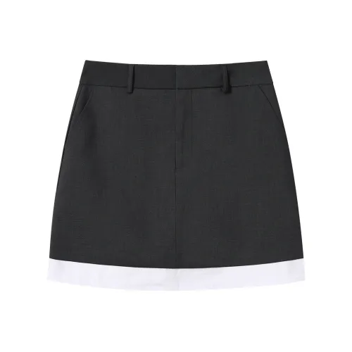 THE SEA LIFE Повседневные короткие юбки Женские Серый цвет (Пасмурно-серый)