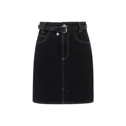 D'zzit Черная Женская Повседневная Короткая Юбка
