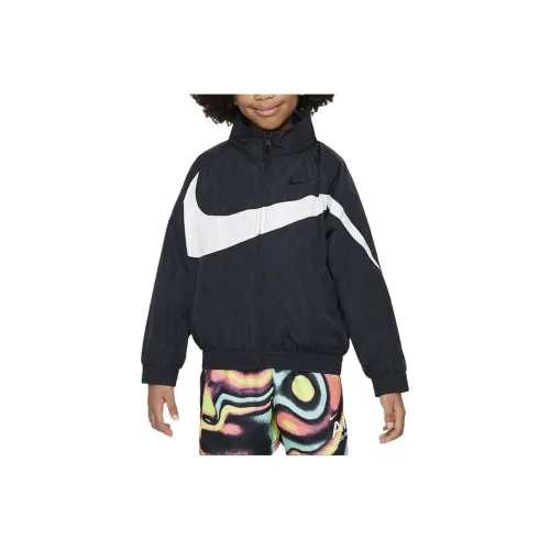 nike Куртки Пальто Swoosh Черный Детский