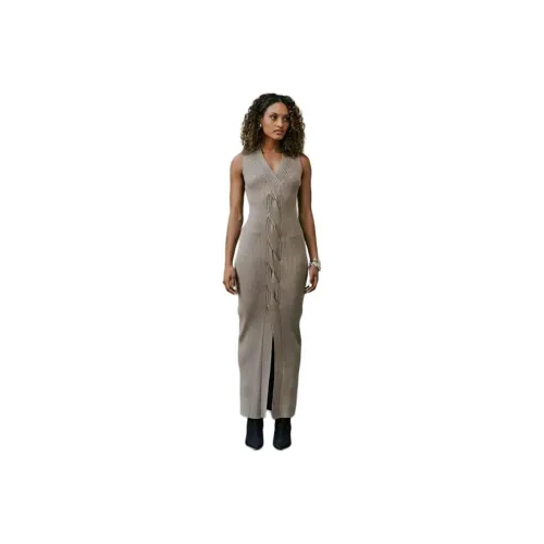 ELLIATTCOLLECTIVE Вязаный жилет Платье Женское Хаки