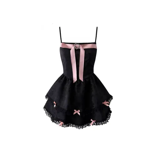 PLAY BUSH Slip Платье Женское Черное