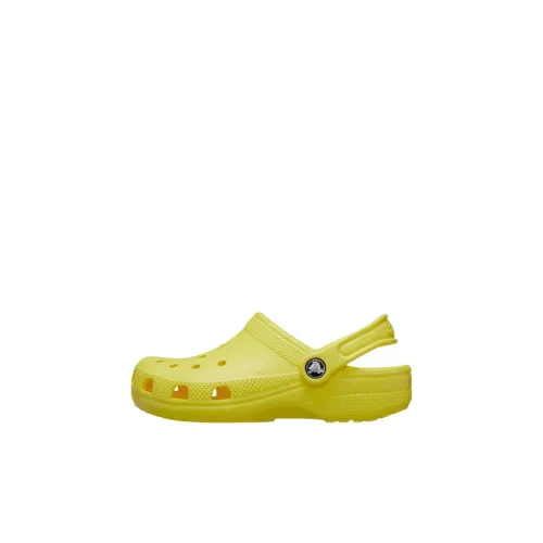 Crocs Classic Clog Устойчивый к истиранию Дышащий Низкий Верх Обувь для малышей Желтый Младенец и Малыш