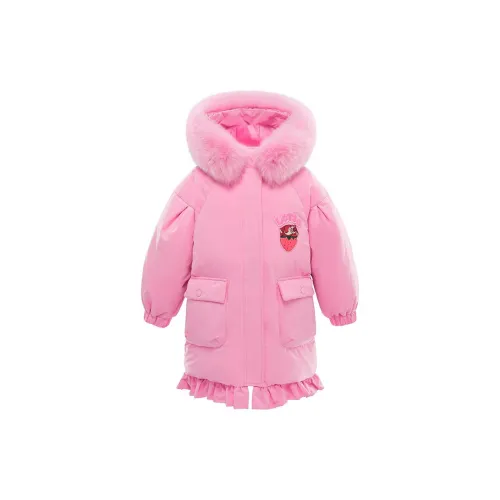 Mini Peace Розово-красный Kids Пуховики