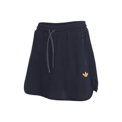 Adidas Originals SS24 Повседневные короткие юбки Женские Морской синий