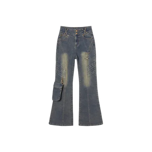 EPTISON WOMAN Джинсы Женские Джинсовый Синий