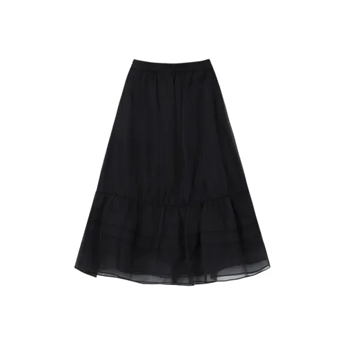 THE SEA LIFE Повседневный длинный юбка женский черный маг