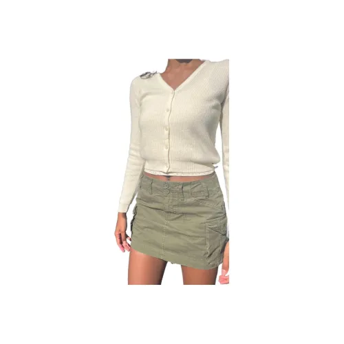 Brandy Melville Повседневные короткие юбки женские армейский зеленый