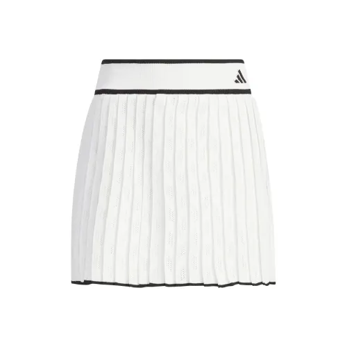 Adidas PRIMEKNIT Плиссированная юбка Повседневная Короткая юбка Женская Белая