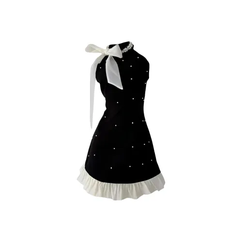 SKYA Без рукавов Платье Женское Черное