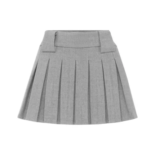 WITH JEAN SS24 Hudson Mini Skirt Повседневные короткие юбки Женские GREY Серый