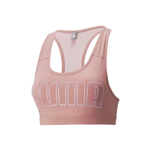 PUMA GRAPHICS MID IMPACT 4KEEPS Графический Спортивный Бюстгальтер Спортивное Белье Женское Розовый