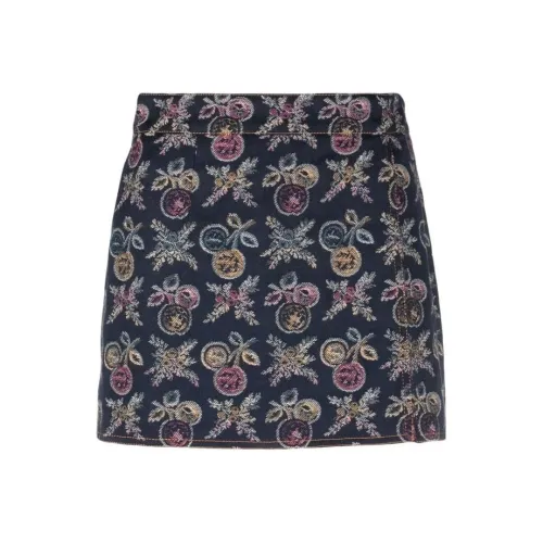 ETRO Синие Женские Повседневные Короткие Юбки