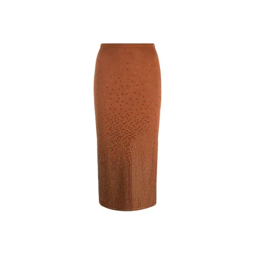 Sandro Повседневный Длинный Юбка Женская Красно-Коричневый
