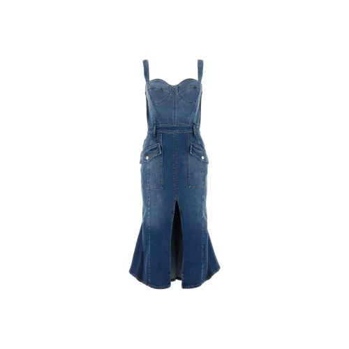 Alexander McQueen Slip Платье Женское Синее