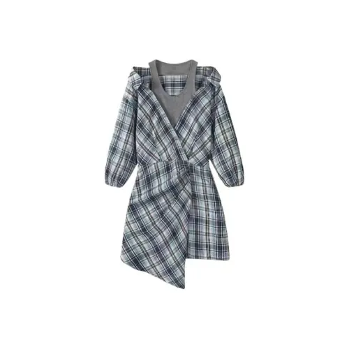 Lookinto Длинное платье с длинными рукавами женское цвет на изображении