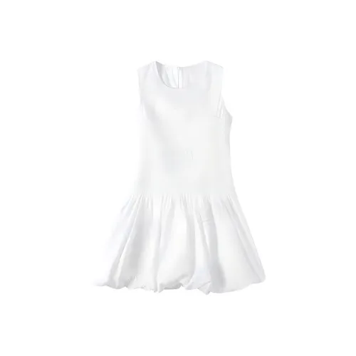 DOSOHEB Без рукавов Платье Женское Белое