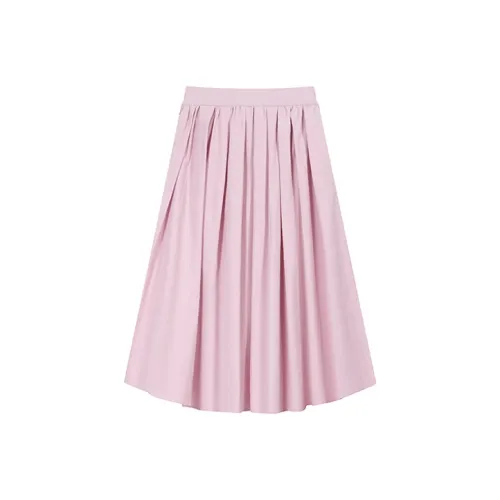 HUASJ Повседневный Длинный Юбка Женские Розовый